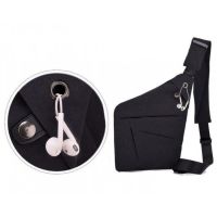 Тактическая нагрудная сумка мессенджер Cross Body однолямочная, Водонепроницаемая мужская барсетка через плечо, Сумка Кросс боди, Черная