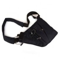 Тактическая нагрудная сумка мессенджер Cross Body однолямочная, Водонепроницаемая мужская барсетка через плечо, Сумка Кросс боди, Черная