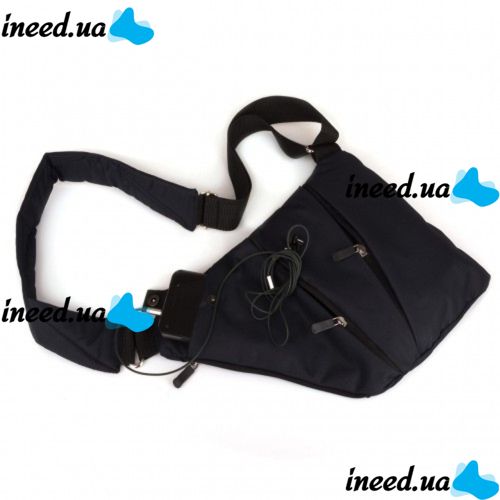 Тактическая нагрудная сумка мессенджер Cross Body однолямочная, Водонепроницаемая мужская барсетка через плечо, Сумка Кросс боди, Черная