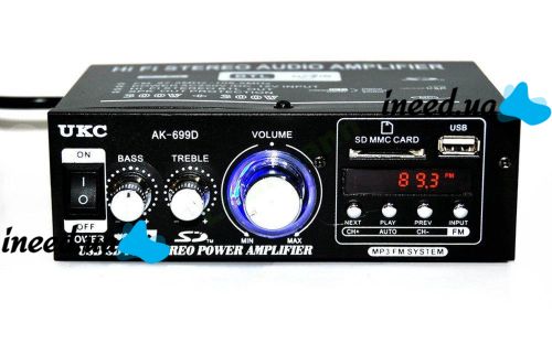 Усилитель звука UKC Xplod AK-699D с Bluetooth и пультом 600W MP3 FM 220v 12v Стерео усилитель в машину
