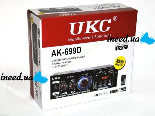 Усилитель звука UKC Xplod AK-699D с Bluetooth и пультом 600W MP3 FM 220v 12v Стерео усилитель в машину