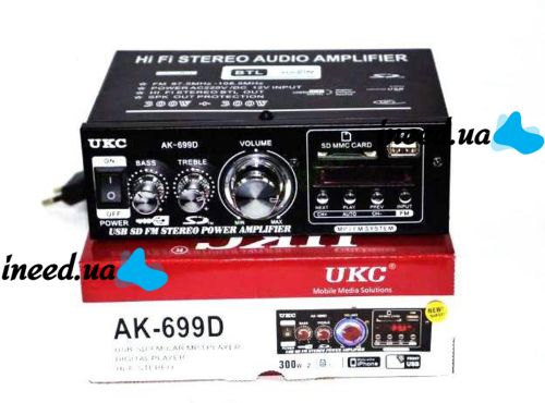 Усилитель звука UKC Xplod AK-699D с Bluetooth и пультом 600W MP3 FM 220v 12v Стерео усилитель в машину