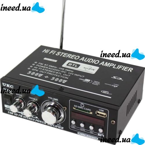 Усилитель звука UKC Xplod AK-699D с Bluetooth и пультом 600W MP3 FM 220v 12v Стерео усилитель в машину