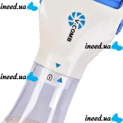 Electric comb for removing lice and nits Licetec V-Comb WN-38 with vacuum, Flea comb with stainless steel nozzle for animals White