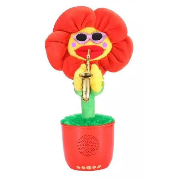 Портативная Bluetooth колонка Dancing Flower G26, Red, Танцующий и поющий цветок красная