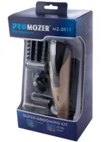 Аккумуляторная машинка ProMozer MZ-2017 7 насадок для стрижки волос бороды носа и ушей Беспроводной универсальный триммер Мозер MZ2017 с подставкой