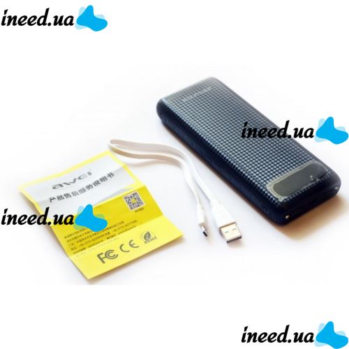 Портативное зарядное Power Bank Awei P70K 20000 mAh Black, черные