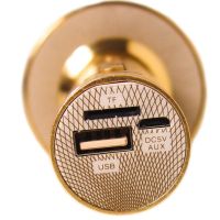 Беспроводной микрофон караоке bluetooth YOSO YS-66 Gold, золотой