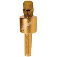 Беспроводной микрофон караоке bluetooth YOSO YS-66 Gold, золотой