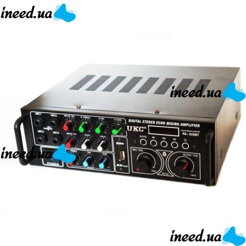 Стерео усилитель мощности звука UKC PA-329BT 240W с караоке и Bluetooth