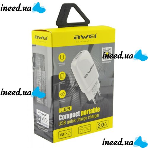 Сетевой USB адаптер Awei C-821 5V 2A