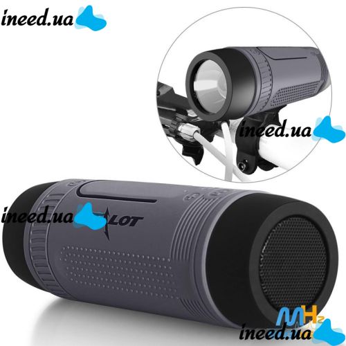 Велосипедная водонепроницаемая bluetooth колонка с фонариком Zealot S1 креплением на руль с power bank