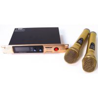 Ручной беспроводной радиомикрофон Shure SH-300G, профессиональная радио система база с двумя беспроводными мик