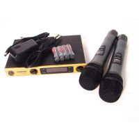 Handheld wireless radio microphone Shure SH-588D, professional radio system base with two Wireless mics