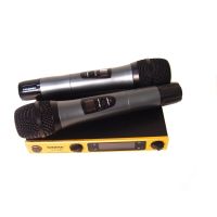 Handheld wireless radio microphone Shure SH-588D, professional radio system base with two Wireless mics