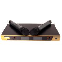 Handheld Wireless Radio microphone Shure UK-88, professional radio system base with two wireless micro