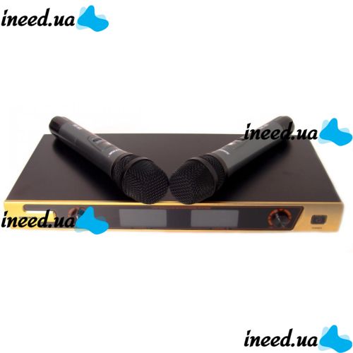 Handheld Wireless Radio microphone Shure UK-88, professional radio system base with two wireless micro