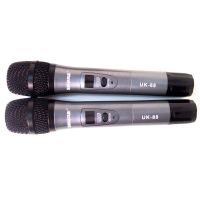 Handheld Wireless Radio microphone Shure UK-88, professional radio system base with two wireless micro