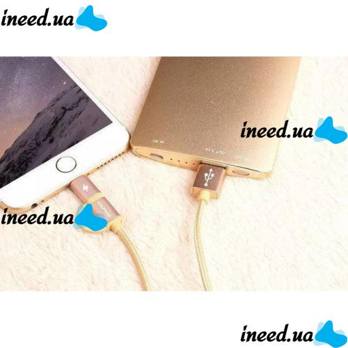 Кабель, шнур Awei CL-930C 2 в 1 Lightning и Micro USB, розовый