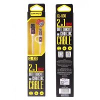 Кабель, шнур Awei CL-930C 2 в 1 Lightning и Micro USB, серебристый