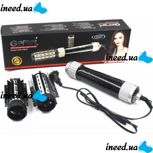 Стайлер фен - щетка для волос Gemei GM-4839