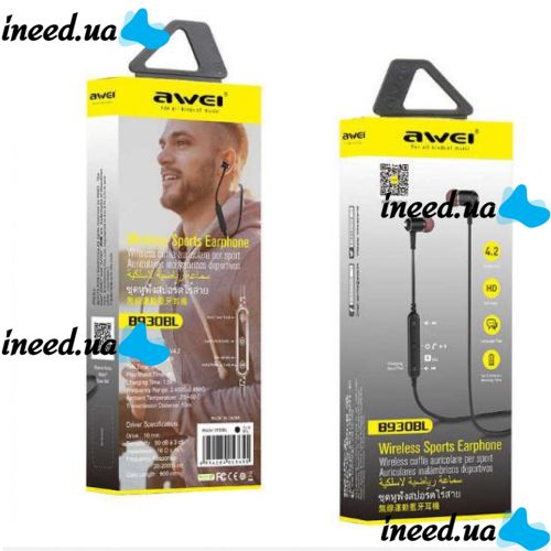 Беспроводные Bluetooth наушники Awei B930BL Black, черные