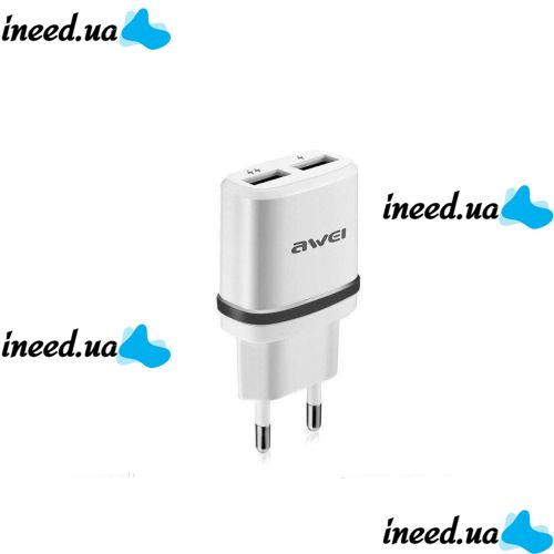 USB Сетевой адаптер Awei C-930 на  2 USB 5V, 2.1A от сети 220V
