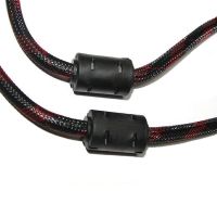Усиленный кабель Hdmi to Hdmi 3м 1080p в обмотке Кабель-удлинитель HDMI-HDMI 3m 3 m, 3 м для монитора и телевизора в оплетке Черно Красный