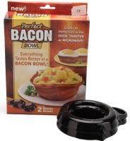 Набор форм для выпечки запекания бекона 2шт Perfect Bacon Bowl cъедобная тарелка, Форма для приготовления съедобной тарелки из бекона Черная