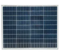 Универсальная поликристаллическая солнечная панель Solar board Komaes 50W 18V 54x70x2.5 см, Солнечная батарея KM(P)50 для зарядки от солнца Черная