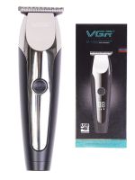 Беспроводная мужская машинка VGR V-059 для стрижки волос с LED дисплеем, Аккумуляторный триммер бритва для окантовки бороды и усов с 6 насадками 5W