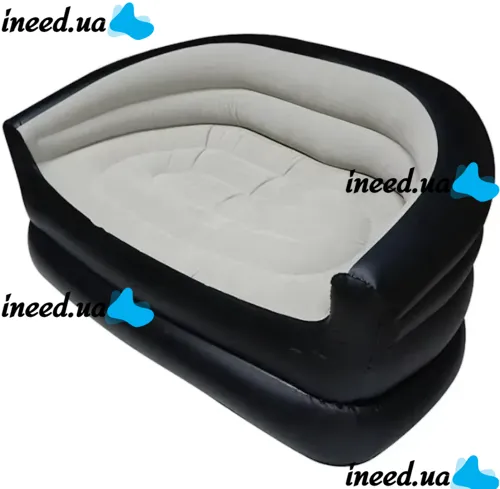 Inflatable Double Sofa Armchair Avenli 98139 Inflatable Sofa up to 200 kg for Relaxation, Flocked Ottoman Bed XL-1134 138x87x71 cm for Home