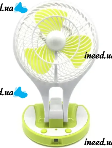 Настольный складной вентилятор с лампой Handy Mini Fan JR-5580 12V 220V с LED подсветкой от аккумуляторов 18650 Аккумуляторный мини-вентилятор