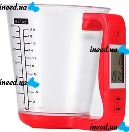 Электронная мерная чаша весы Digital Scale with Measuring Cup SP-001 600мл, Кухонный мерный стакан с весами и встроенным термометром SP001 для дома
