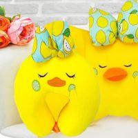 Набор подушек для ребенка Утята duck NJ-009, Детские подушки уточки обычная и дорожная, Детская туристическая подушка Утка для путешествий в машину