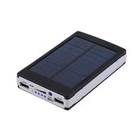 Портативное зарядное Power Bank Solar 50000 mAh c Led фонариком УМБ Metal Черный на солнечной батарее Павербанк, внешний аккумулятор, PowerBank 