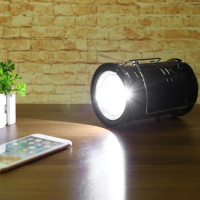 Camping Flashlight with Solar Charging for Phone USB SH-5800T 6led Camping Lamp with Solar Battery, Rechargeable Flashlight G-85