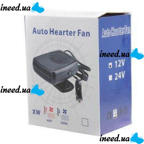 Автомобильный обогреватель салона от прикуривателя Auto Heater HJ-703 Fan 12 volt DC 200W авто дуйка, Тепловентилятор автодуйка 200 Вт Черный