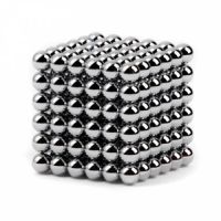 Неокуб Оригинал Neocube Silver 216 шариков 5мм в боксе серебристый