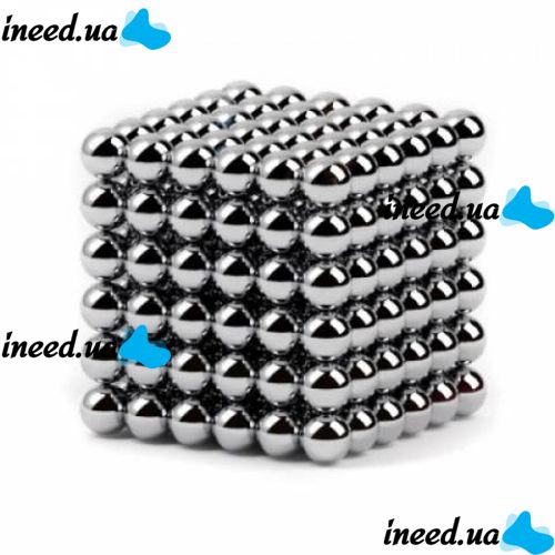 Неокуб Оригинал Neocube Silver 216 шариков 5мм в боксе серебристый
