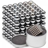Неокуб Оригинал Neocube Silver 216 шариков 5мм в боксе серебристый