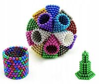 Цветной Неокуб радуга Оригинал Neocube Rainbow mix colour 216 шариков 5мм в боксе
