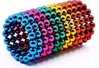 Цветной Неокуб радуга Оригинал Neocube Rainbow mix colour 216 шариков 5мм в боксе
