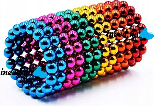 Цветной Неокуб радуга Оригинал Neocube Rainbow mix colour 216 шариков 5мм в боксе