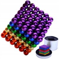 Цветной Неокуб радуга Оригинал Neocube Rainbow mix colour 216 шариков 5мм в боксе