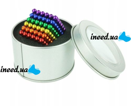 Цветной Неокуб радуга Оригинал Neocube Rainbow mix colour 216 шариков 5мм в боксе