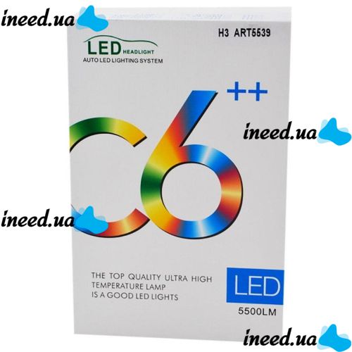 Комплект светодиодных автомобильных LED ламп C6 H3 30W
