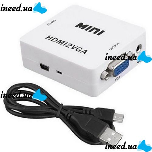 Конвертер с HDMI на VGA адаптер видео с аудио 1080P HDV-630 VGA-01