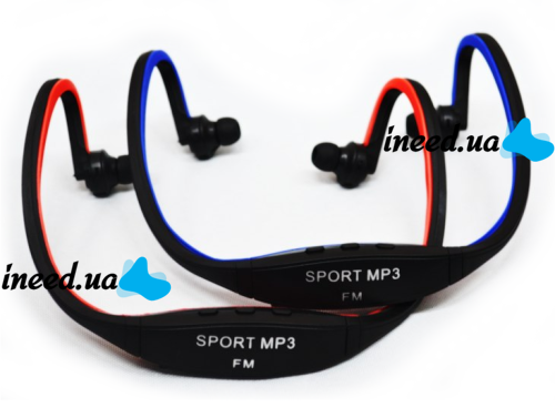 Беспроводные наушники Sport mp3 S9 c FM радио microSD