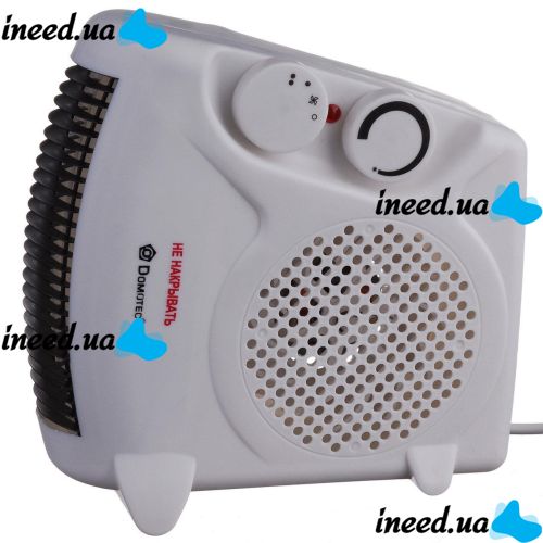 Напольный электрический тепловентилятор дуйка Domotec MS-5903 2000W, Переносной настольный обогреватель 2 в 1 с терморегулятором Домотек MS5903 Белый